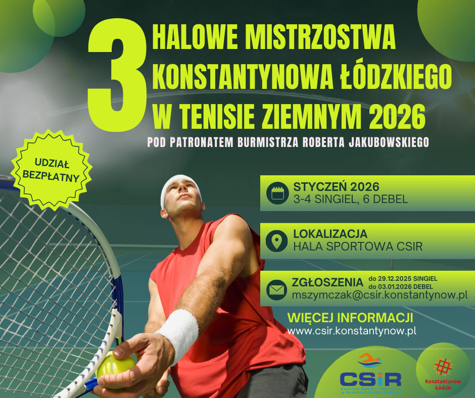 3 halowe mistrzostwa w tenisie ziemnym