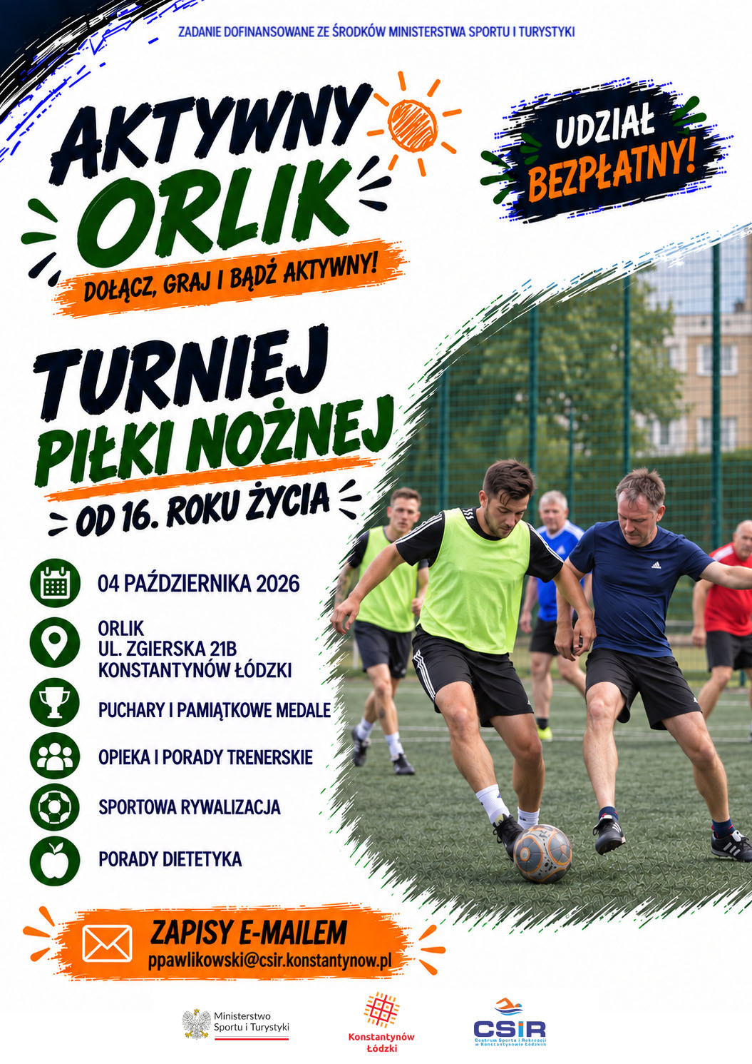 aktywny orlik pilka nozna pazdziernik