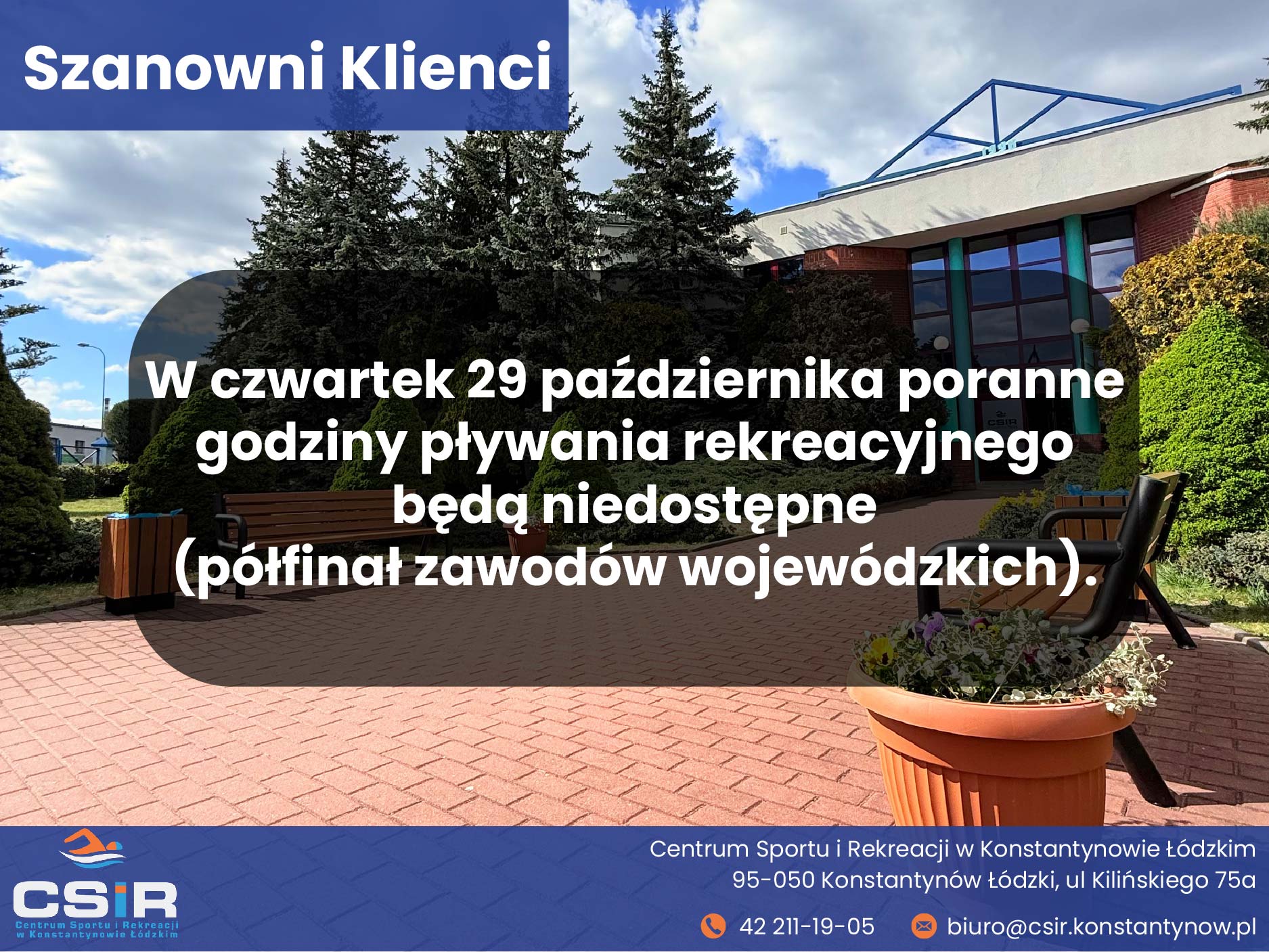 2026-10-29 rekreacyjne niedostepne od rana